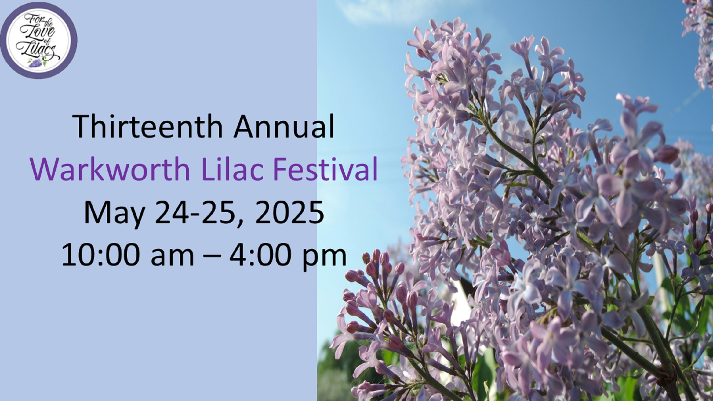 Warkworth Lilac Festival May 27 & 28, 2023